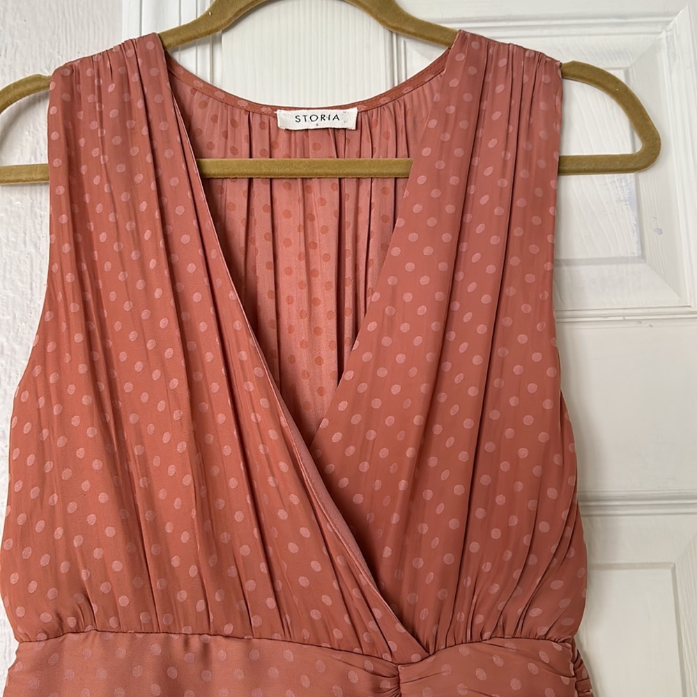Silky Ruffle Mini Dress - Picture 2 of 6